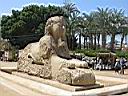 le sphinx d'albatre représentant Aménophis II
