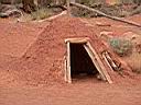 entre d'une hutte navajo 